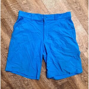 Under Armour Men's Golf Shorts Blue Size 36 Performance Flat Front Athletic